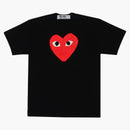 Comme Des Garcons Play Women's Red Heart T-shirt Black