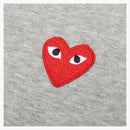 CommE of the Garcons Play Women's Red Heart Zip Up Hoodie Gray