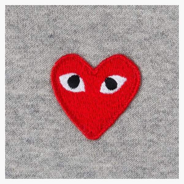 Comme Des Garcons Play Women's Red Multi Heart Zip Up Hoodie Grey