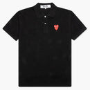 CommE of the Garcons Play Women's apilado Corazón Polo Negro