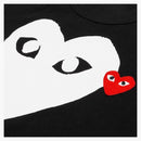 CommE of the Garcons Play Women's White Heart Red Emblem Camiseta Negro