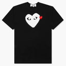 CommE of the Garcons Play Women's White Heart Red Emblem Camiseta Negro