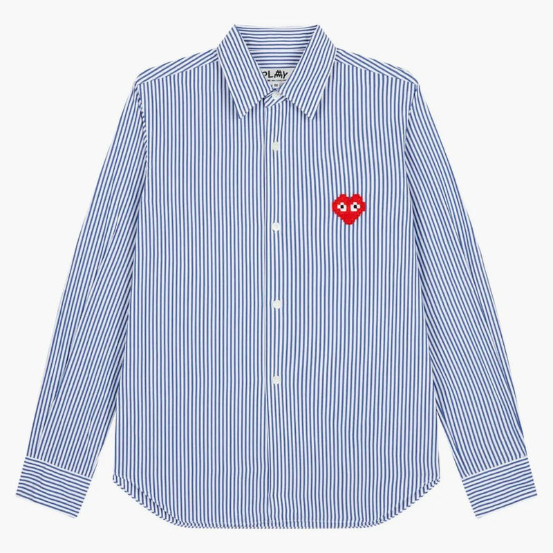 CommE of the Garcons Play x Invader Broad Stripe Shirt Blue