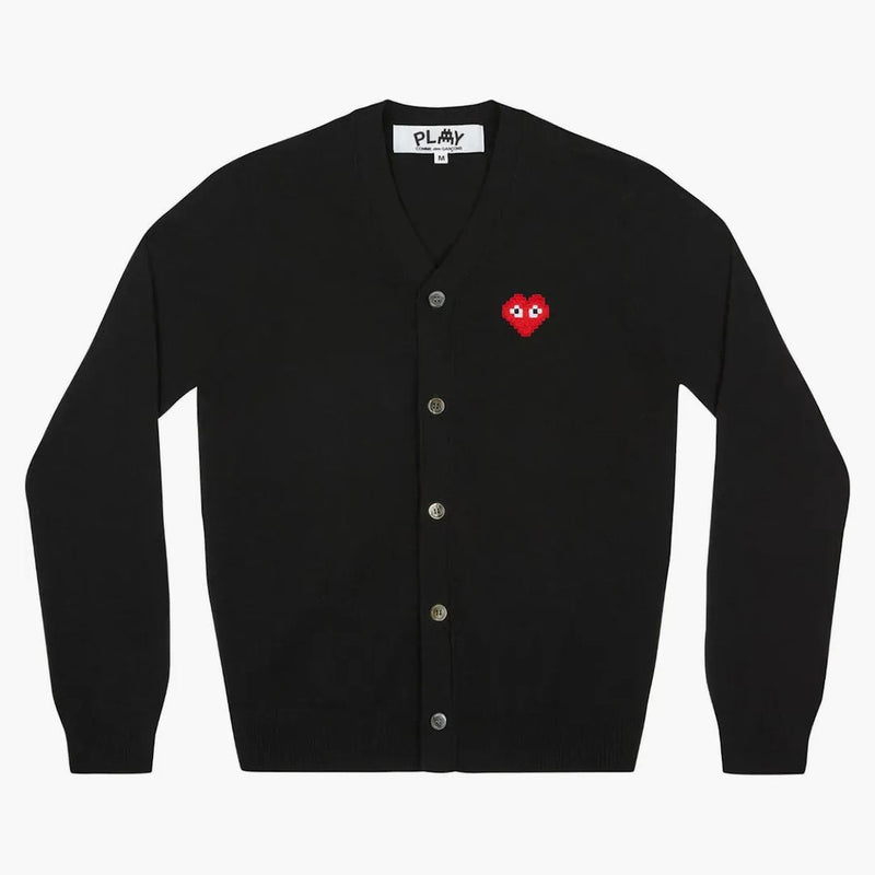 CommE of the Garcons Play x Invader Cardigan Black