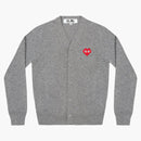 Comme of the Garcons Play X Invader Cardigan Top Gray