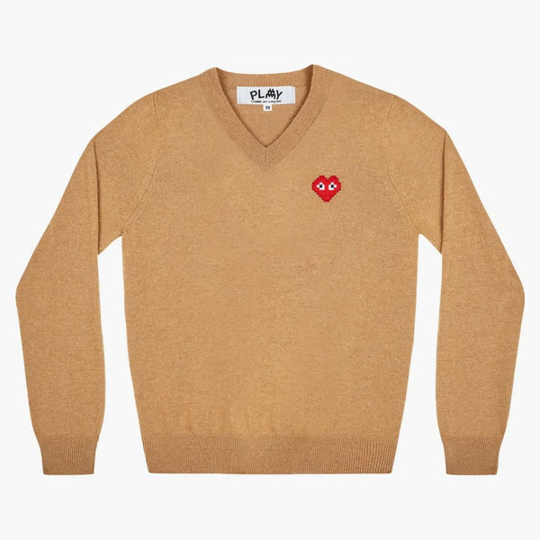 CommE of the Garcons Play x Invader v Camel de suéter de cuello