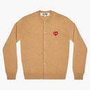 Comme of the Garcons Play X Invader Women's Cardigan Camel