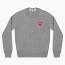 Comme of the Garcons Play X Invader Women's Cardigan Top Gray