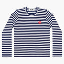 CommE of the Garcons Play x Invader Women's Rayed L/S Camiseta Navy White