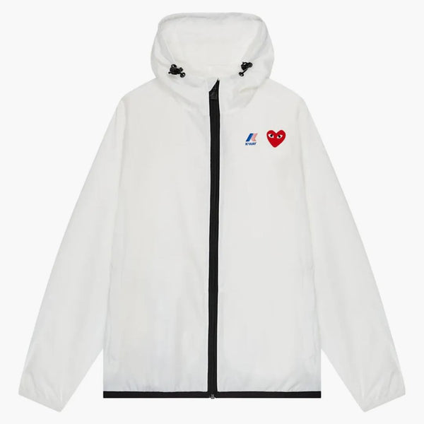 Comme Des Garcons Play X K-way Claude Full-zip Jacket White