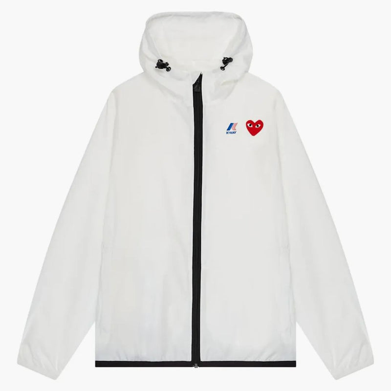 Comme Des Garcons Play X K-way Claude Full-zip Jacket White