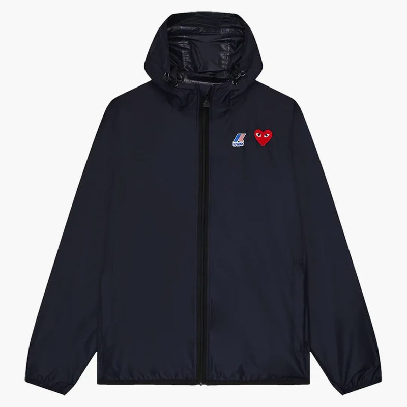 Comme Des Garcons Play X K-way Full-zip Packable Jacket Navy
