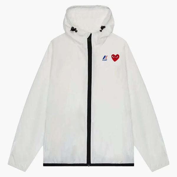 Comme Des Garcons Play X K-way Full-zip Packable Jacket White
