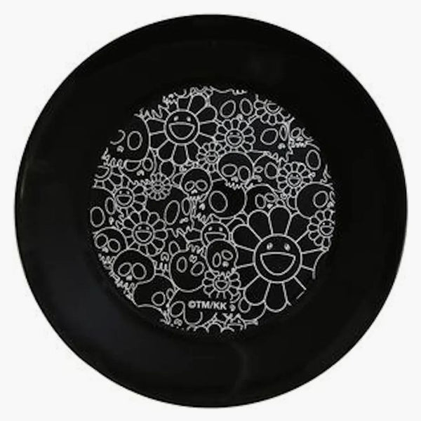 Takashi Murakami Calavera y placa de flores Negro