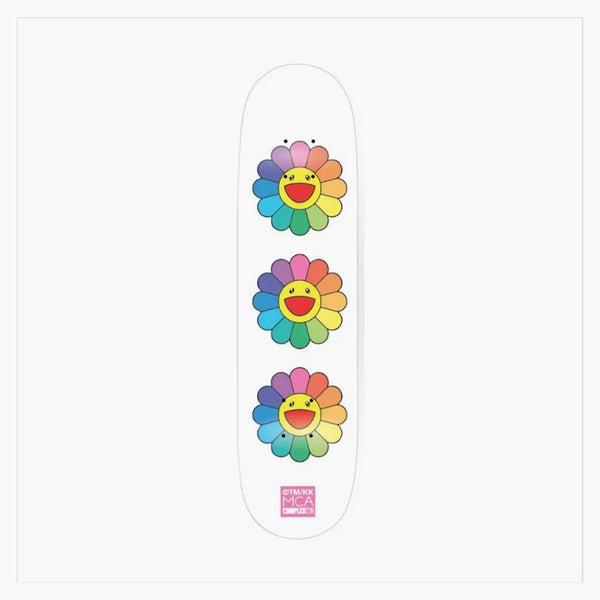 Takashi Murakami X Takashi Murakami 3 Flower Skateboard Deck Multi