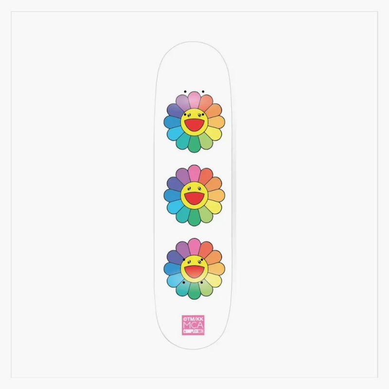 Takashi Murakami X Takashi Murakami 3 Flower Skateboard Deck Multi