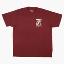 Complexcon X Verdy Camiseta de logotipo de manga corta Borgoña