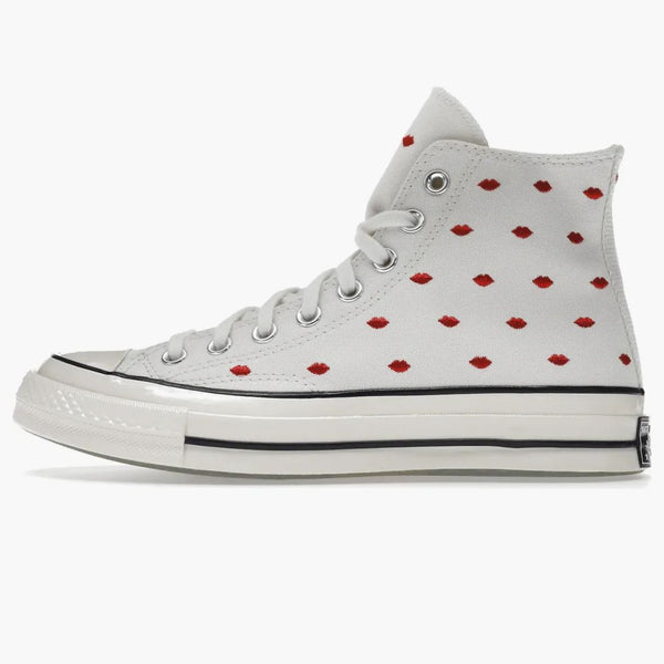 Converse Chuck Taylor All Star 70 Hi Embroidered Lips Vintage White