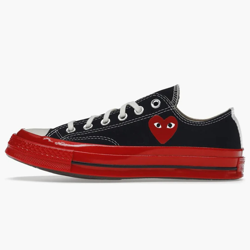 Converse Chuck Taylor All Star 70 Ox Comme Des Garcons Play Black Red Midsole
