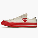 Converse Chuck Taylor All Star 70 Ox Commes of the Garcon Play Egret Red Midsole