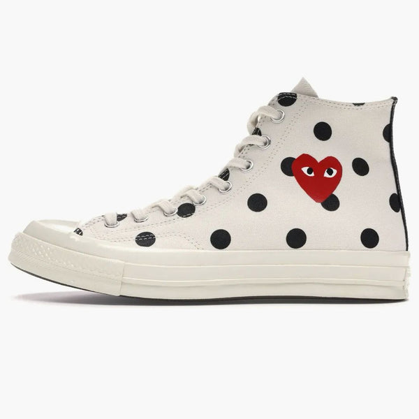 Converse Chuck Taylor All Star 70 Hi Comme Des Garcons Play Polka Dot White