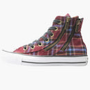 Converse Chuck Taylor All Star Double Zip Hi Red Plaid (Women's)