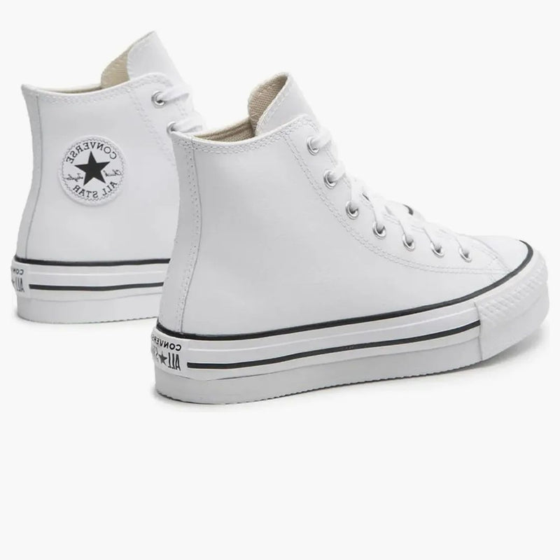 Converse Chuck Taylor All Star Eva Lift Hi Leather White Natural Ivory
