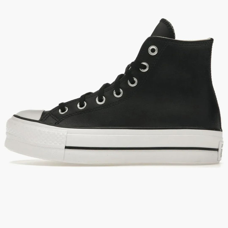 Converse Chuck Taylor All Star Lift Hi Black Leather (mujer)