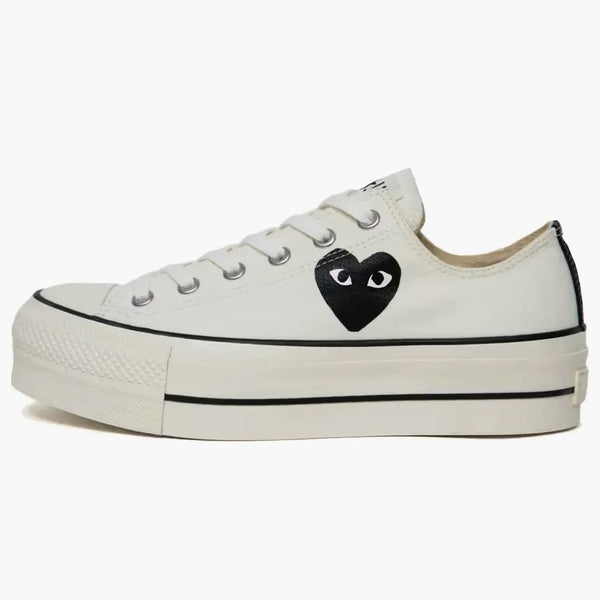 Converse Chuck Taylor All Star Low Platform Comme Des Garçons Play White Black