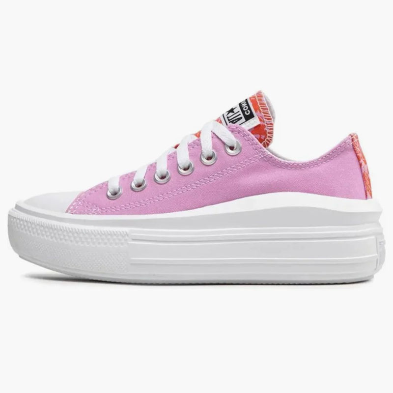Converse Chuck Taylor All Star Move Platform Low Tropiska blommor bortom rosa (kvinnors)
