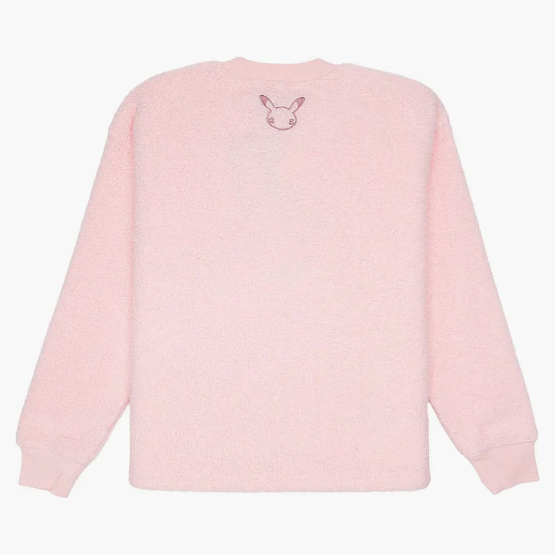 Converse Pokemon Jigglypuff Sherpa Crewneck Sweatshirt Pink