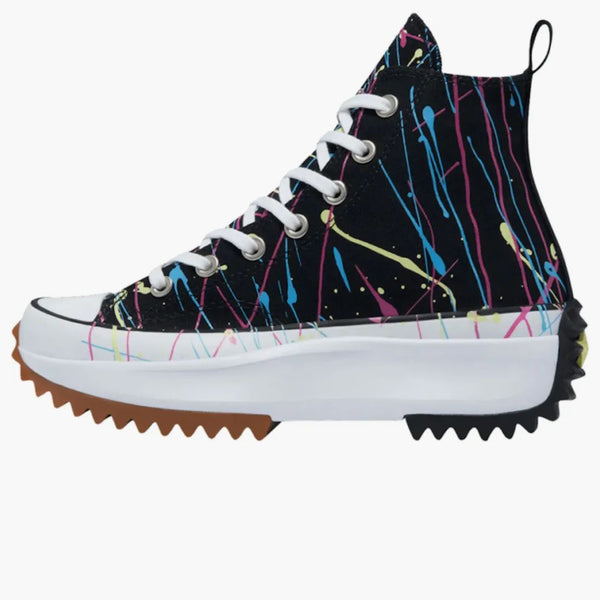 Converse Run Star Hike Hi Paint Splatter Black (women's)