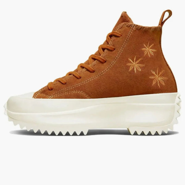 Converse Run Star Hike Platform Hi Embroidered Floral Amber
