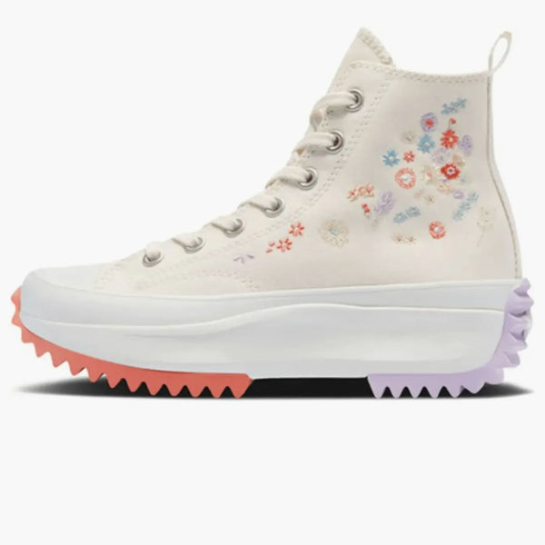 Converse Run Star Hike Platform Hi Embroidered Floral Egret
