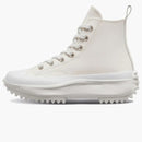 Converse run Star Hike Platform Hi Iridescent Leather Vintage White