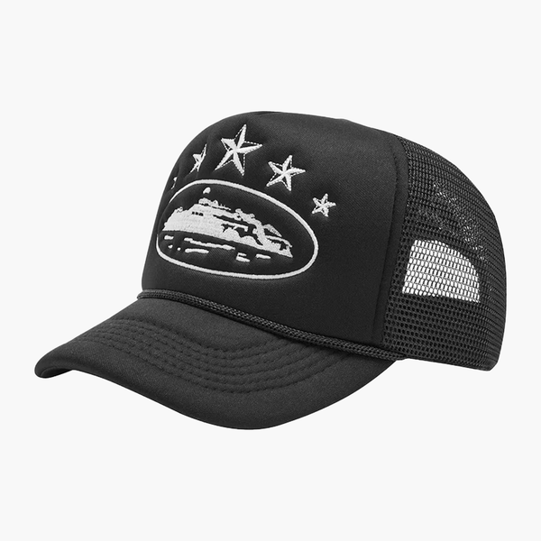 Corteiz 5 Starz Alcatraz Trucker Cap Black