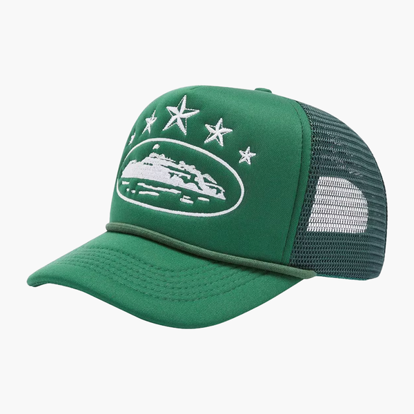 Corteiz 5 Starz Alcatraz Trucker Cap Green