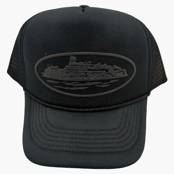Corteiz Alcatraz Premium Puff Print Trucker Has Black/Black - Buy