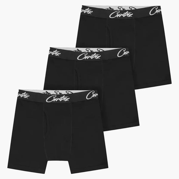 Corteiz Allstarz Boxers (3 paczki) czarny