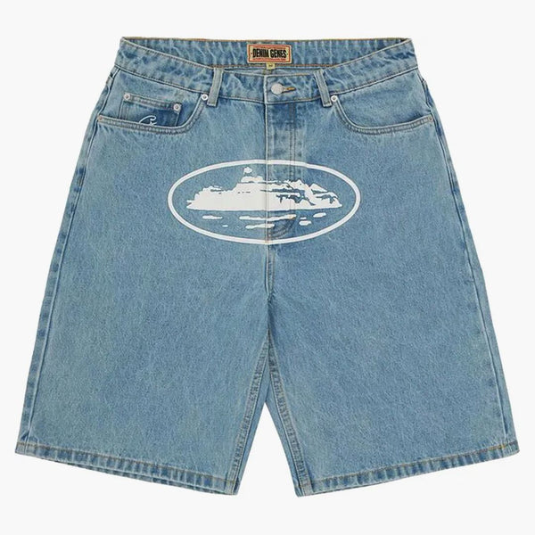 Corteiz Buggy Denim Shorts Stonewash