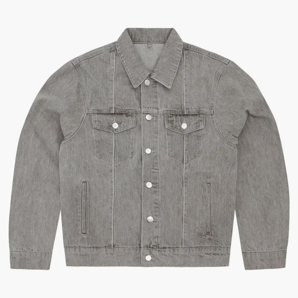 Corteiz C-Star Denim Trucker Kurtka szary