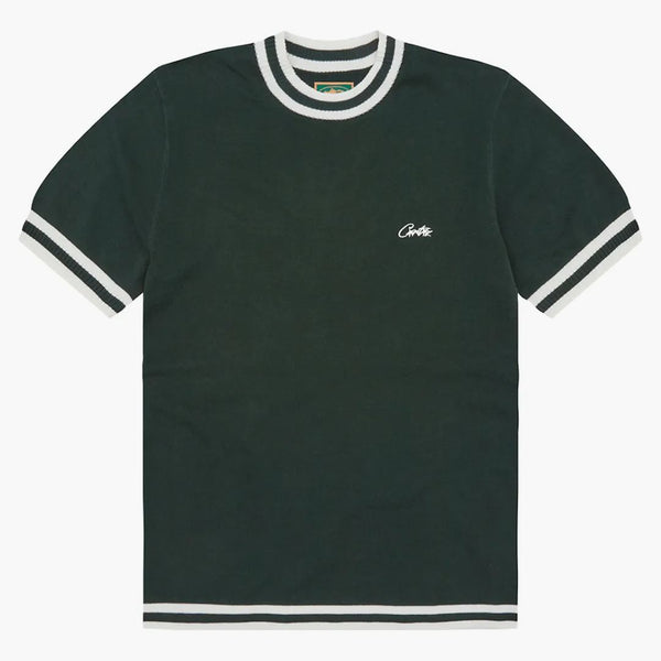 Corteiz Deala Knit Tee Forest Green