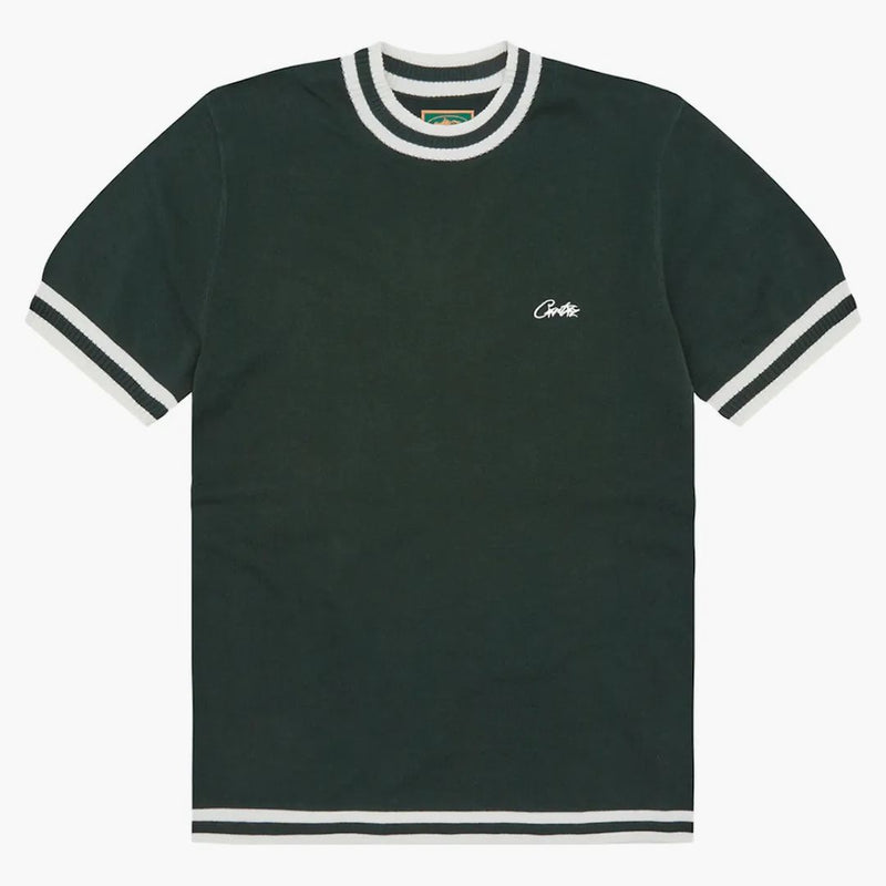Corteiz Deala Knit Tee Forest Green