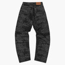 Corteiz Handwritten Denim Baggy Jeans Black