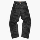 Corteiz Handwritten Denim Baggy Jeans Black