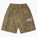Corteiz Island Puff Print Sweatshort Forest Camo