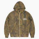 Corteiz Island Puff Print Zip Hoodie Forest Camo