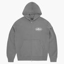 Corteiz Island Puff Print Zip Hoodie Gully Gray