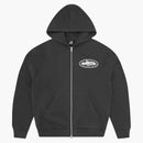 Corteiz Island Puff Print Zip Hoodie Washed Black