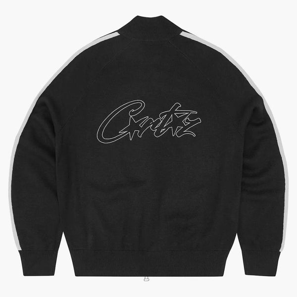 Corteiz Knit Zip Up Polec Black